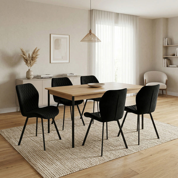 Rio Dining Chair - Black Velvet