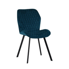 Chaise de salle à manger Rio - Velours pétrole