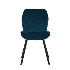 Chaise de salle à manger Rio - Velours pétrole