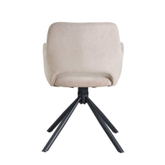 Roma Esszimmerstuhl - Beigefarbener Samt