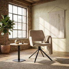 Roma Dining Chair - Beige Chenille
