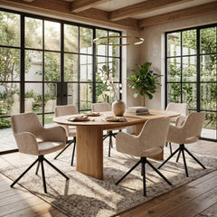 Roma Dining Chair - Beige Chenille