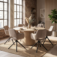 Roma Eetkamerstoel - Beige Velvet