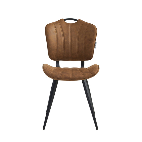 Rondo Eetkamerstoel - Cognac Microfiber