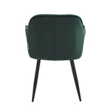 Roos Dining Chair – Green – Velvet