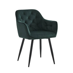 Iris Dining Chair – Green Velvet