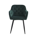 Iris Eetkamerstoel - Groen Velvet