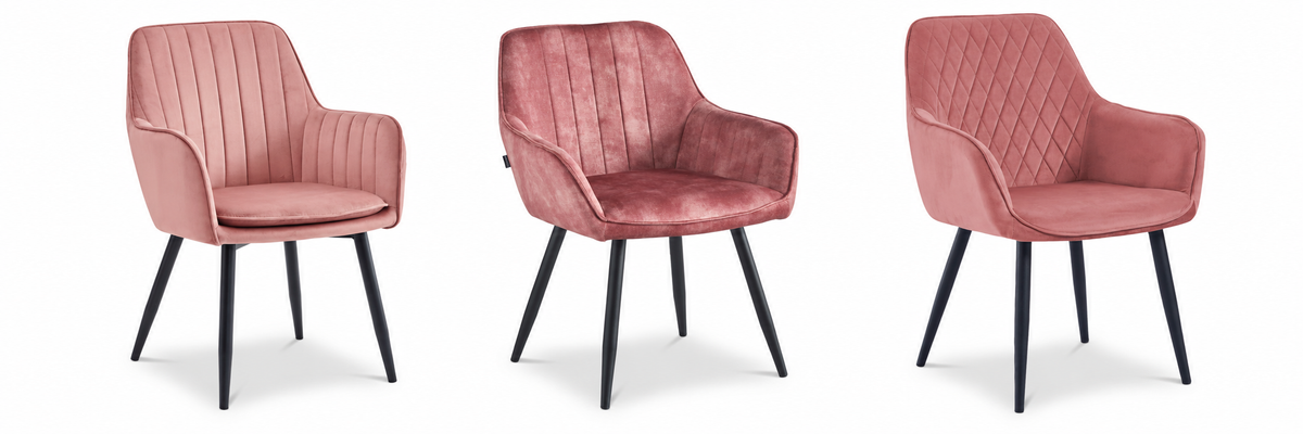 Roze eetkamerstoelen