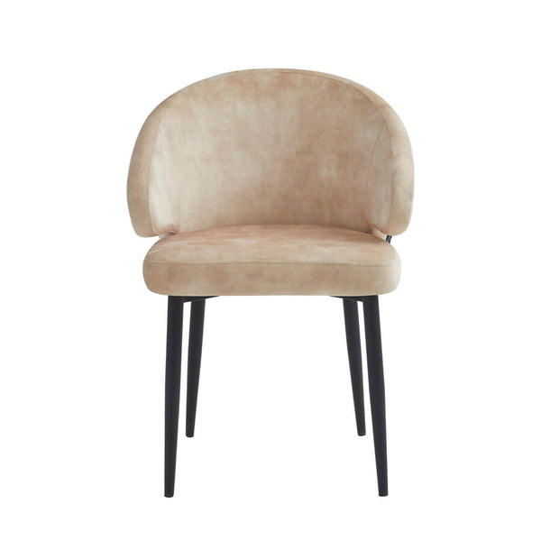 Ruby Dining Chair - Yellow Beige Adore Velvet
