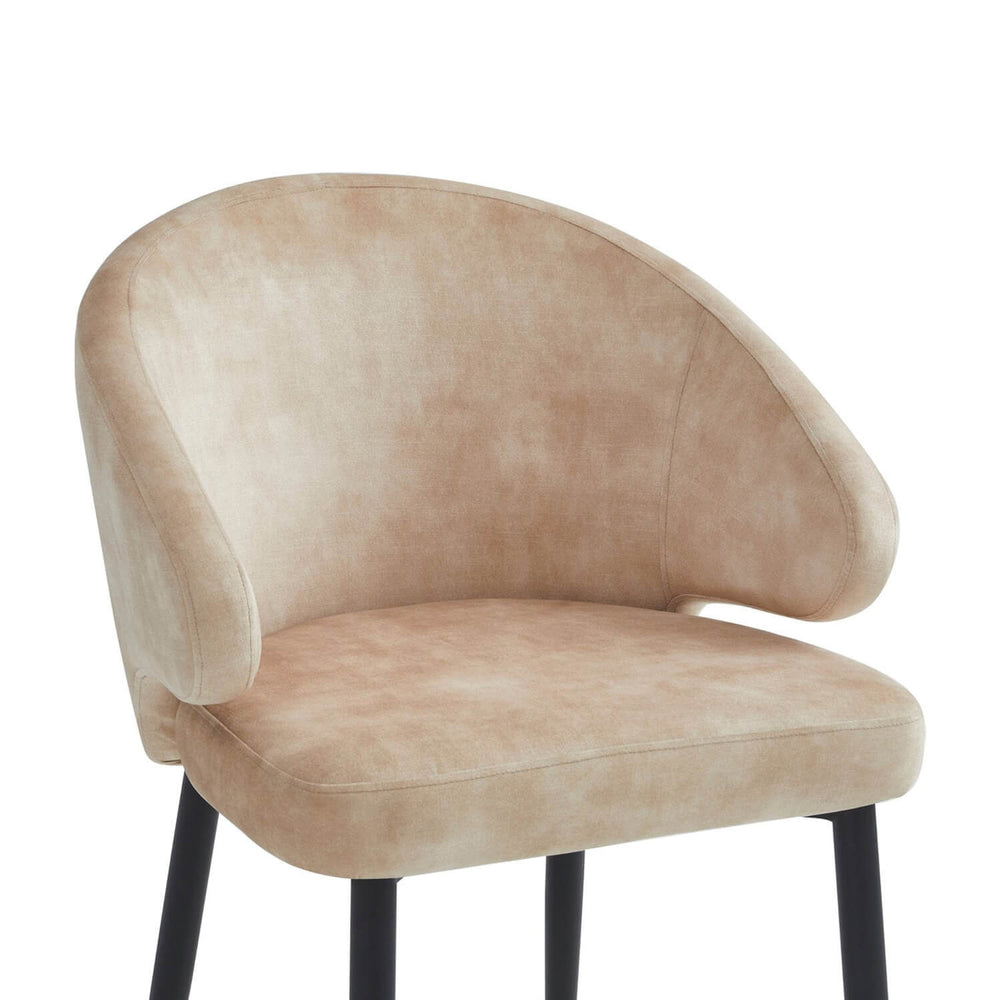 Ruby Sedia Da Pranzo - Velluto Adore Giallo Beige