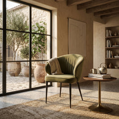 Chaise de salle à manger Ruby - Velours vert