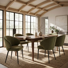 Chaise de salle à manger Ruby - Velours vert