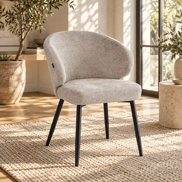 Ruby Eetkamerstoel - Taupe Chenille