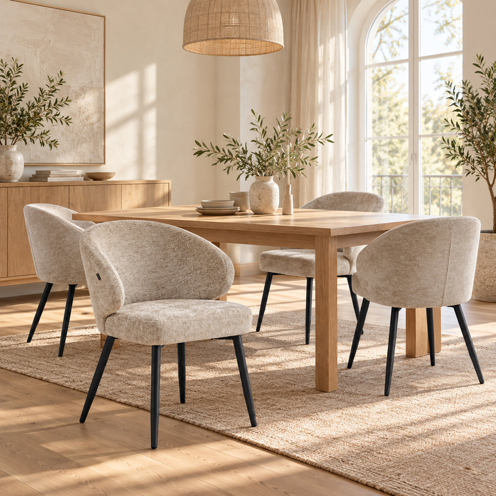 Ruby Eetkamerstoel - Taupe Chenille