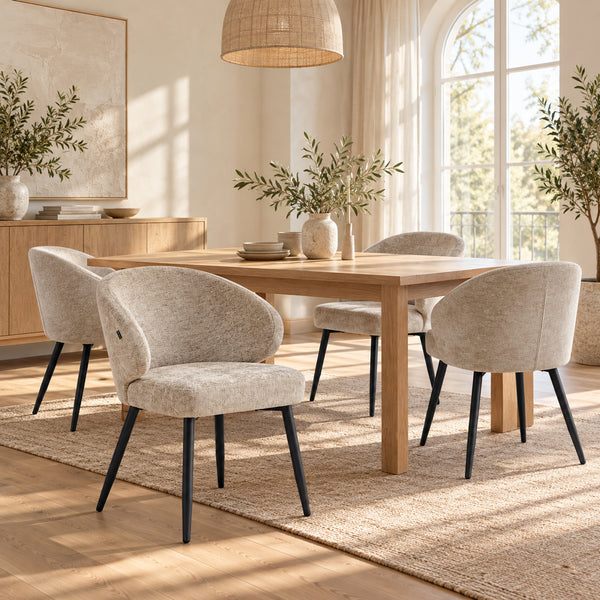 Ruby Eetkamerstoel - Taupe Chenille