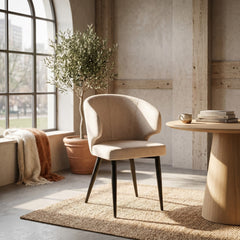 Sara Dining Chair - Beige Chenille