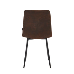 Senny Dining Chair - Brown Microfiber