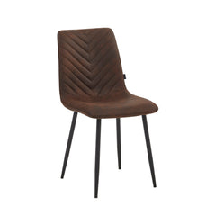Senny Dining Chair - Brown Microfiber