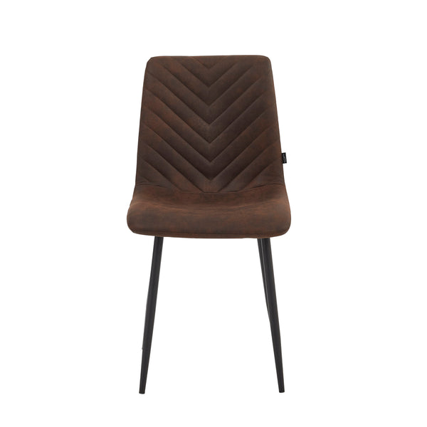 Senny Dining Chair - Brown Microfiber