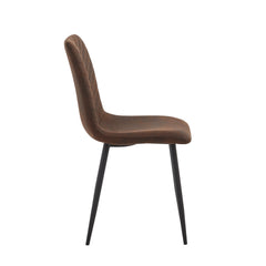 Senny Dining Chair - Brown Microfiber