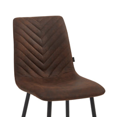 Senny Dining Chair - Brown Microfiber