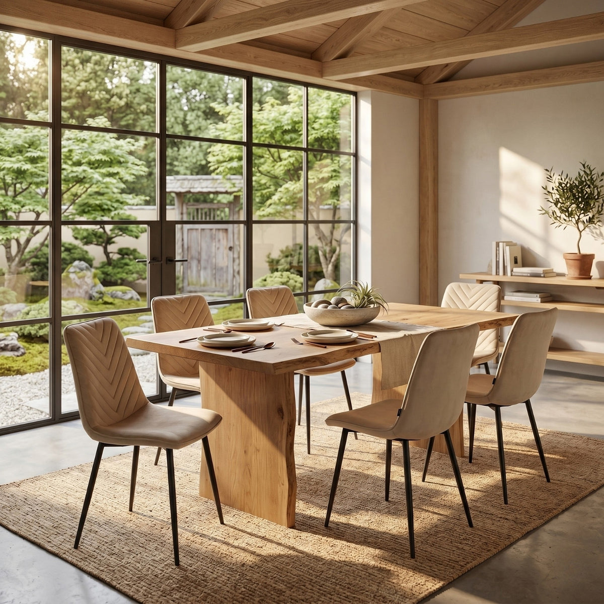 Chaise de salle à manger Senny - Velours beige