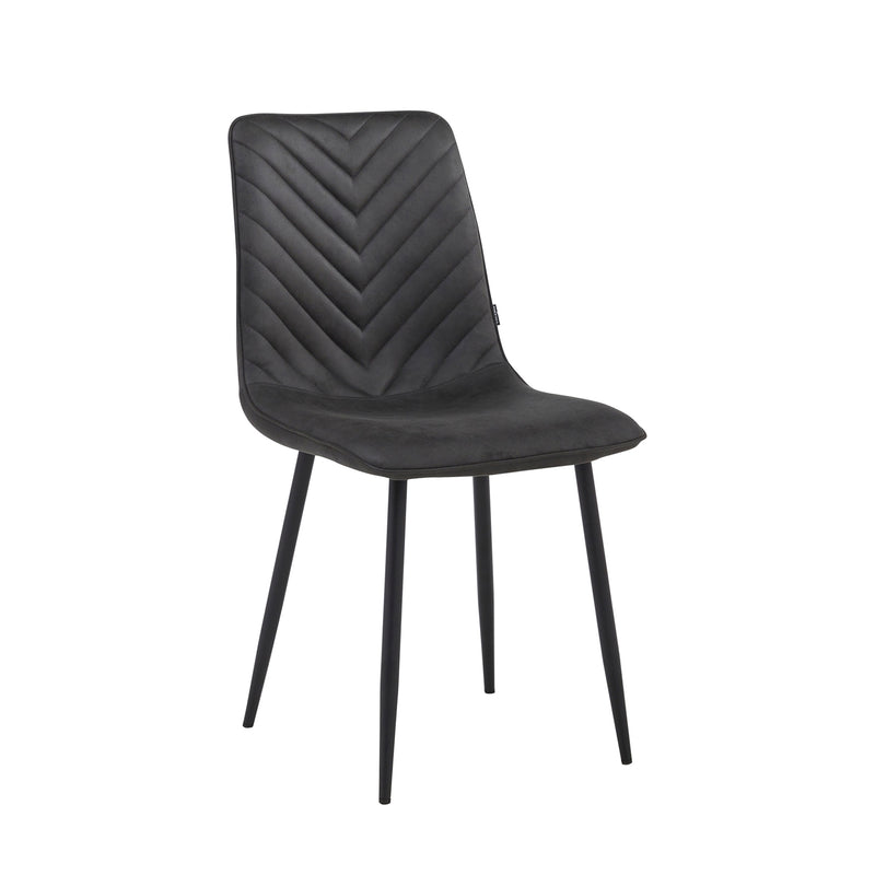 Chaise de salle à manger Senny - Microfibre grise