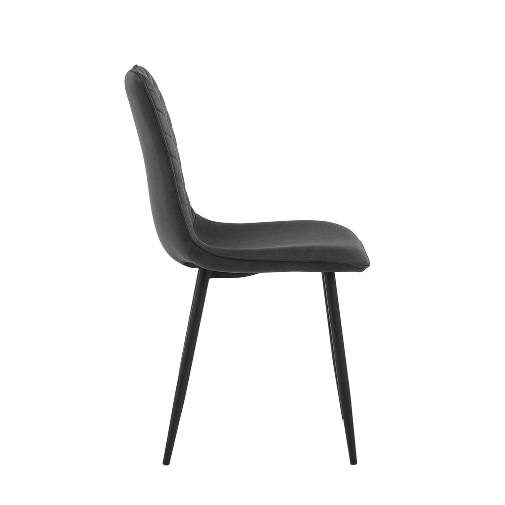 Chaise de salle à manger Senny - Microfibre grise