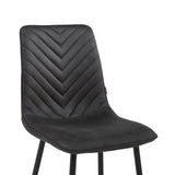 Chaise de salle à manger Senny - Microfibre grise