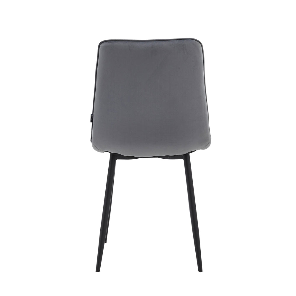 Chaise de salle à manger Senny - Velours gris