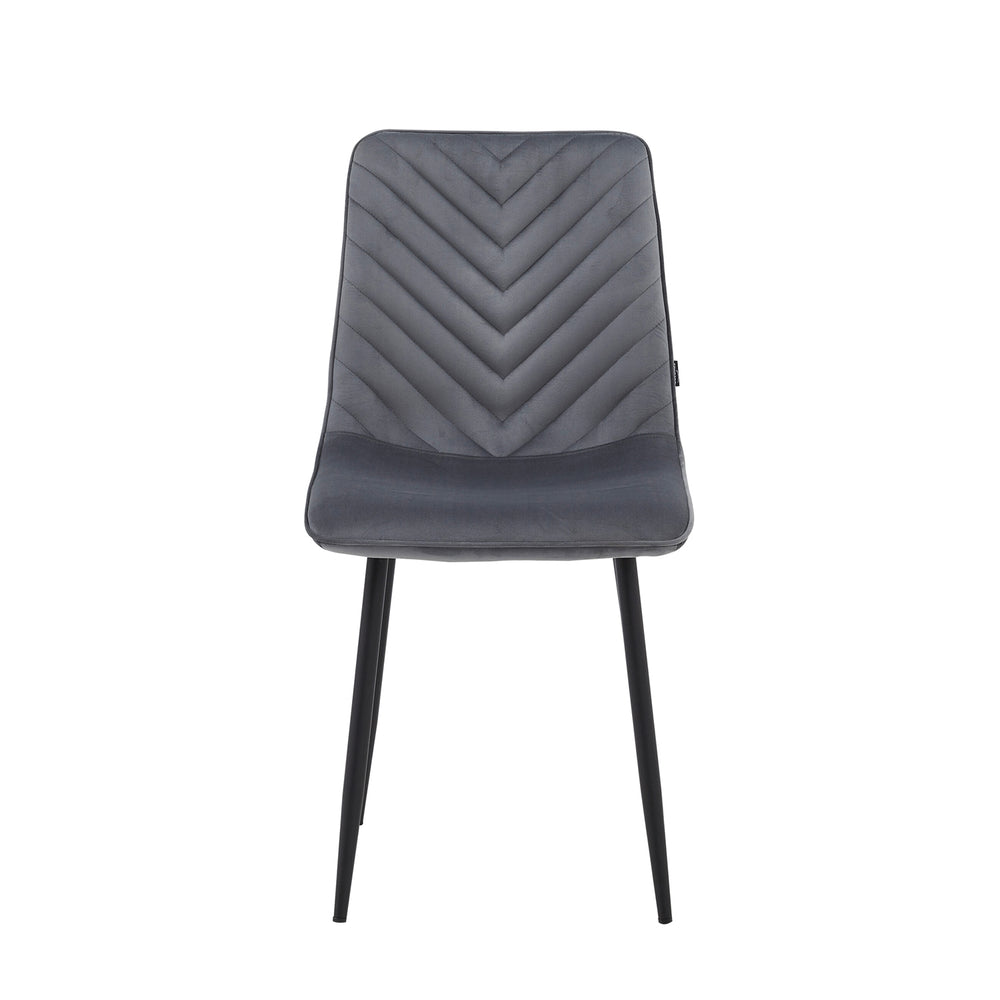 Chaise de salle à manger Senny - Velours gris