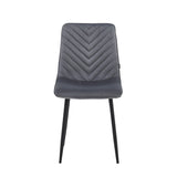 Chaise de salle à manger Senny - Velours gris