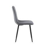 Chaise de salle à manger Senny - Velours gris