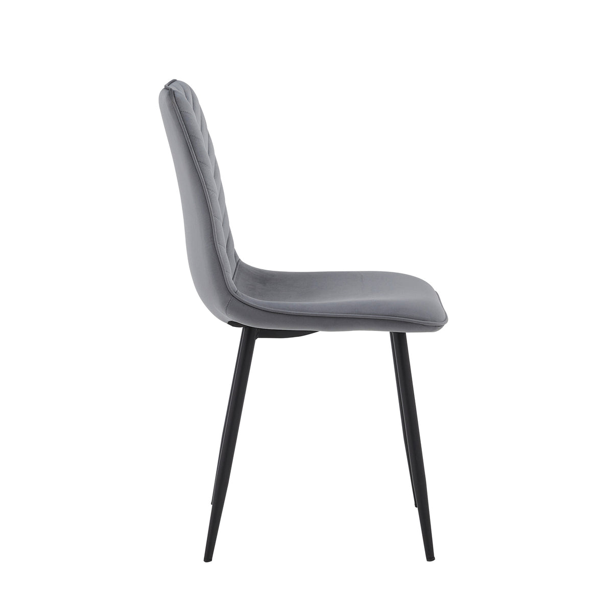 Chaise de salle à manger Senny - Velours gris