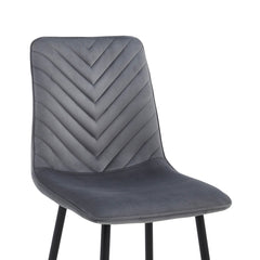 Senny Dining Chair - Grey Velvet