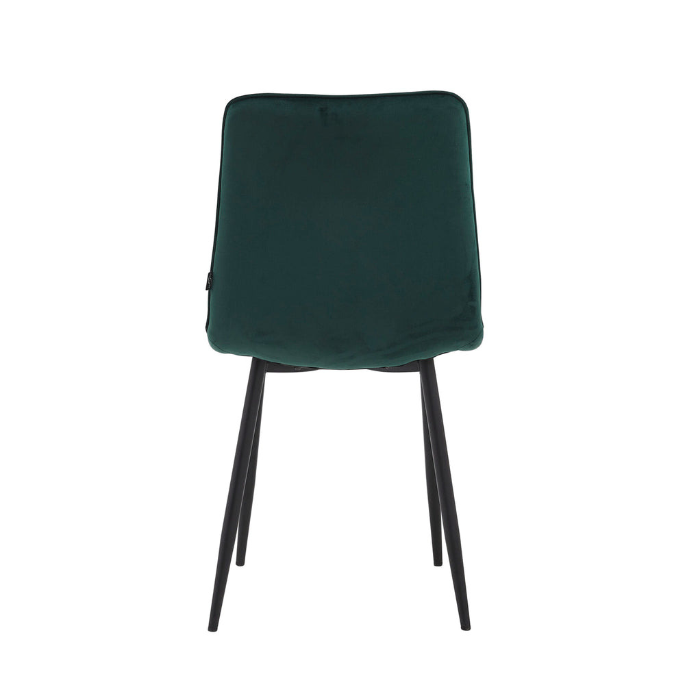 Chaise de salle à manger Senny - Velours vert