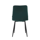 Chaise de salle à manger Senny - Velours vert