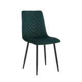 Chaise de salle à manger Senny - Velours vert