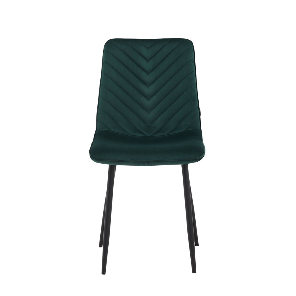 Chaise de salle à manger Senny - Velours vert