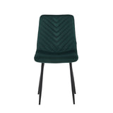 Chaise de salle à manger Senny - Velours vert
