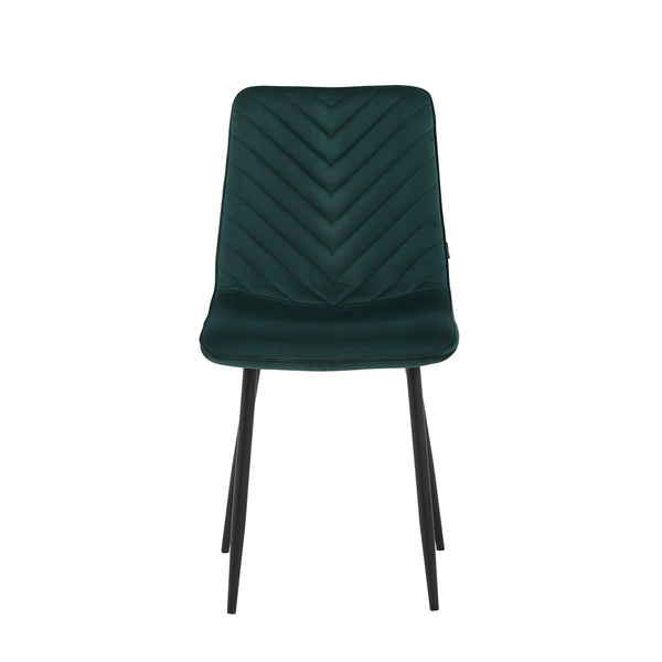Chaise de salle à manger Senny - Velours vert