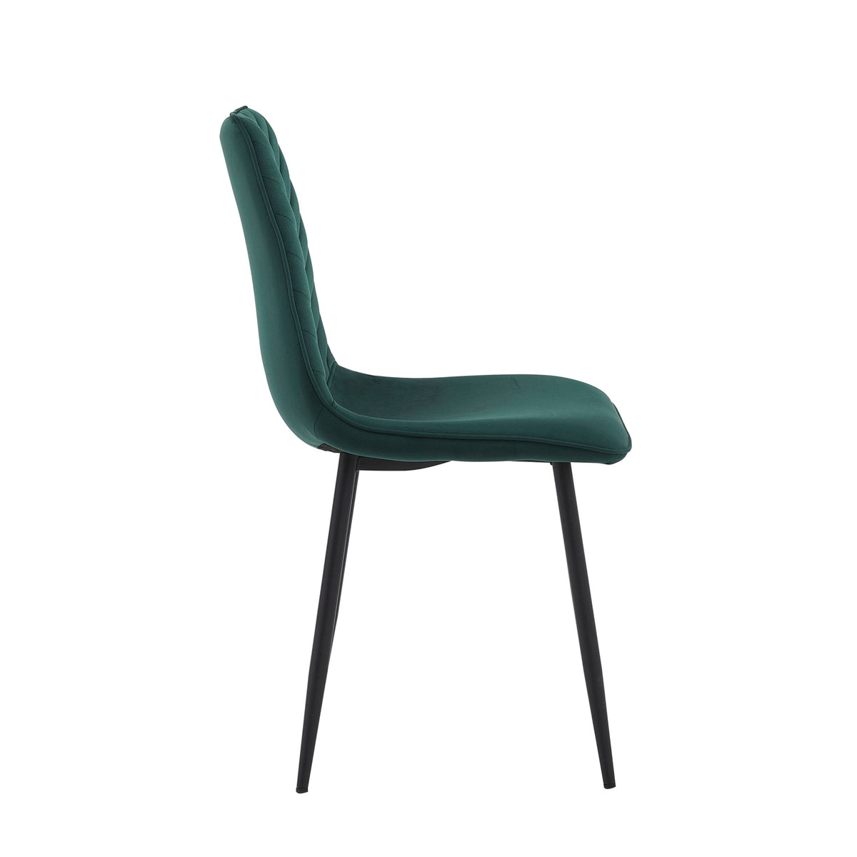 Chaise de salle à manger Senny - Velours vert