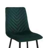 Chaise de salle à manger Senny - Velours vert
