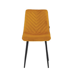 Senny Sedia Da Pranzo - Velluto Giallo Ocra