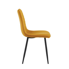 Senny Sedia Da Pranzo - Velluto Giallo Ocra