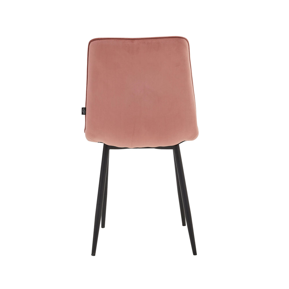 Chaise de salle à manger Senny - Velours rose