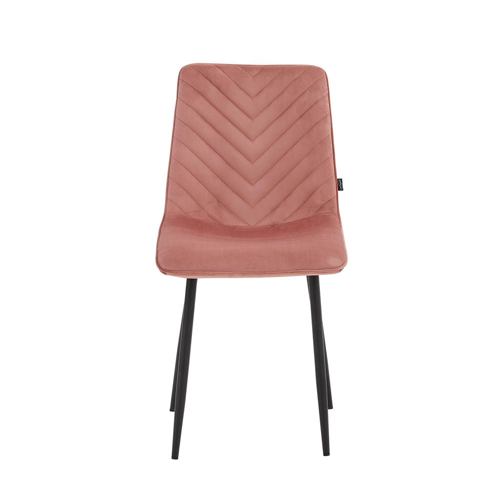 Chaise de salle à manger Senny - Velours rose