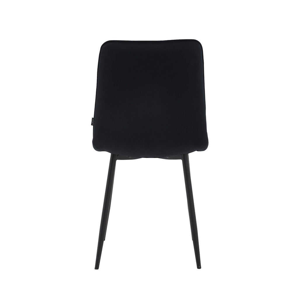 Chaise de salle à manger Senny - Velours noir