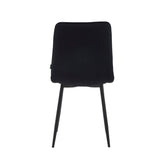 Chaise de salle à manger Senny - Velours noir