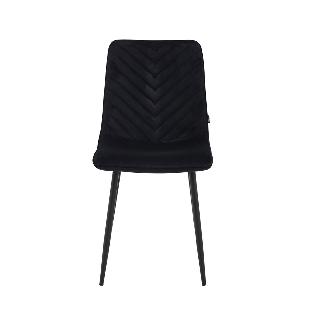 Chaise de salle à manger Senny - Velours noir